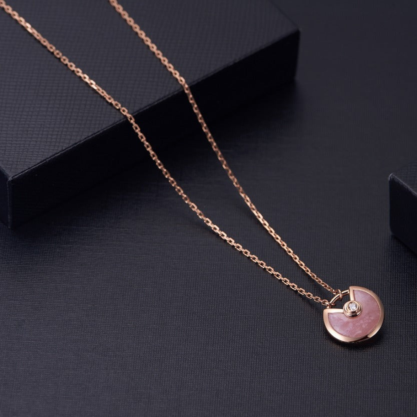 [Rosla Jewelry]AMULETTE ROSE GOLD PINK MOP NECKLACE