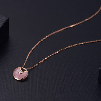 [Rosla Jewelry]AMULETTE ROSE GOLD PINK MOP NECKLACE