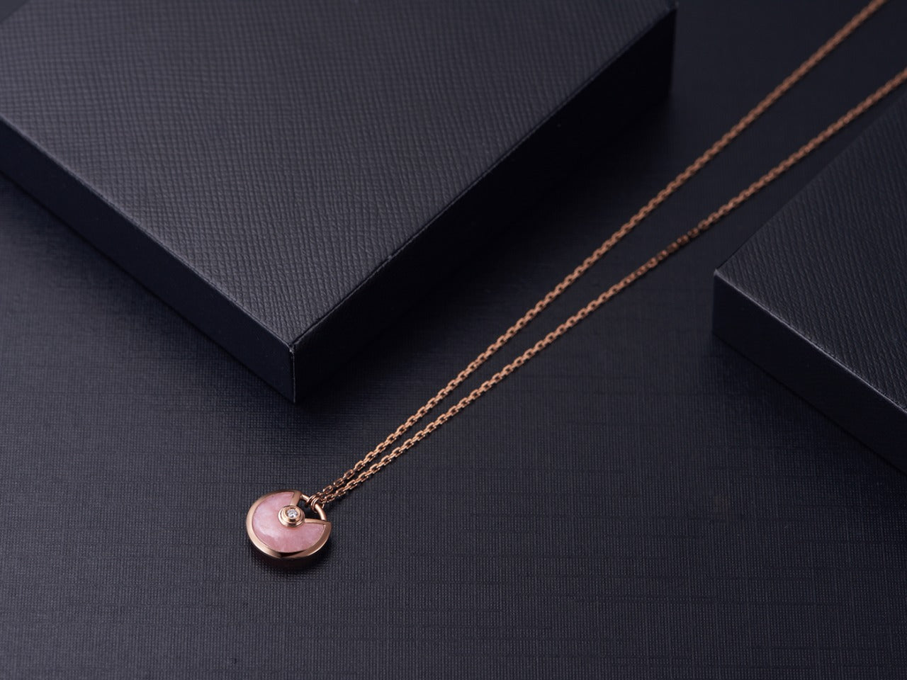 [Rosla Jewelry]AMULETTE ROSE GOLD PINK MOP NECKLACE