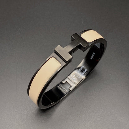 [Rosla Jewelry]H BRACELET 12MM BLACK BEIGE CERAMIC