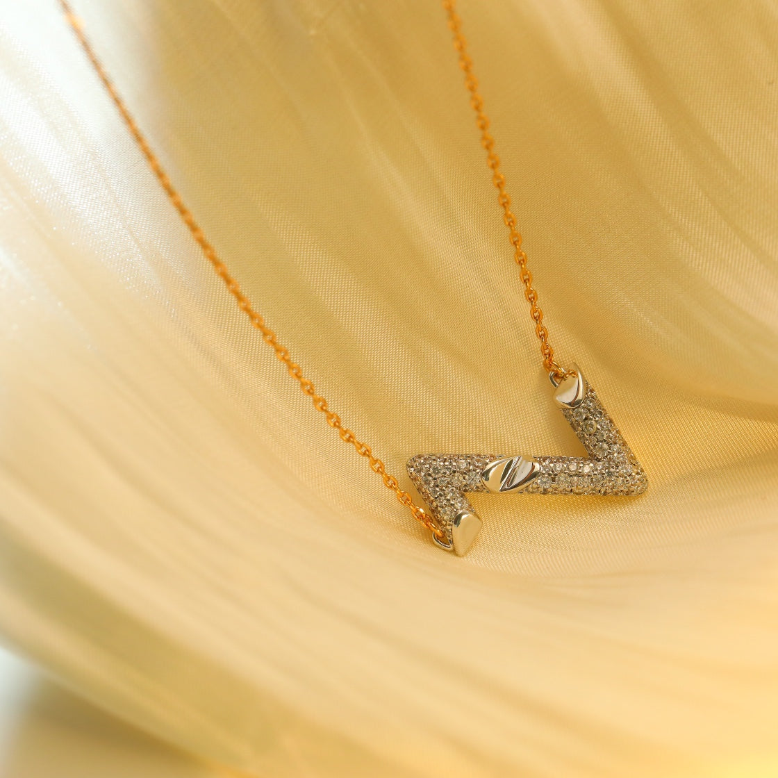 [Rosla Jewelry]VOLT SILVER DIAMOND PEDANT NECKLACE