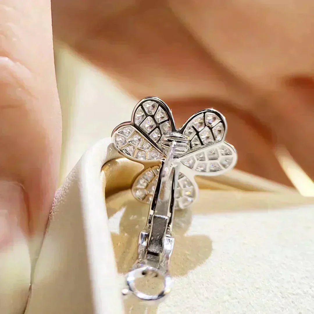 [Rosla Jewelry]CLOVER COMOS DIAMOND EARRINGS SILVER