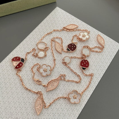 [Rosla Jewelry]LUCKY SPRING 15 MOTIFS ROSE GOLD NECKLACE