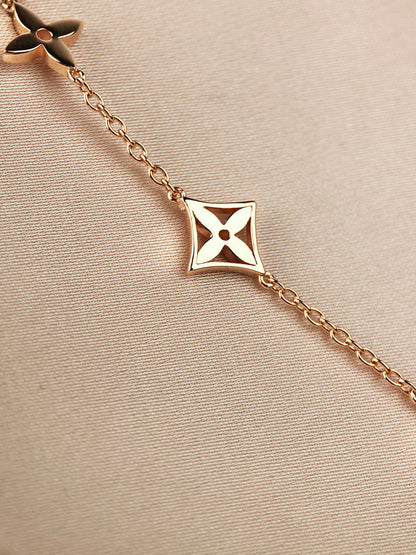 [Rosla Jewelry]STAR AND SUN 7 MOTIFS GOLD BRACELET