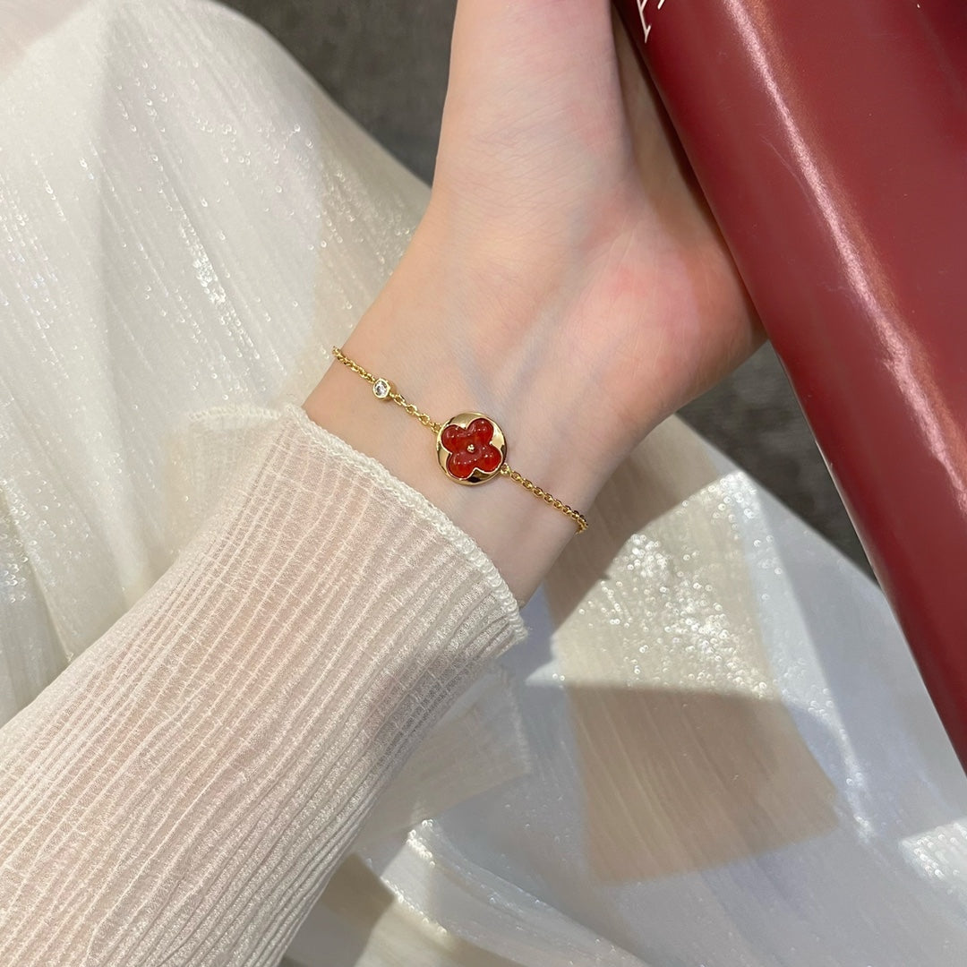 [Rosla Jewelry]SUN PEDANT CARNELIAN BRACELET