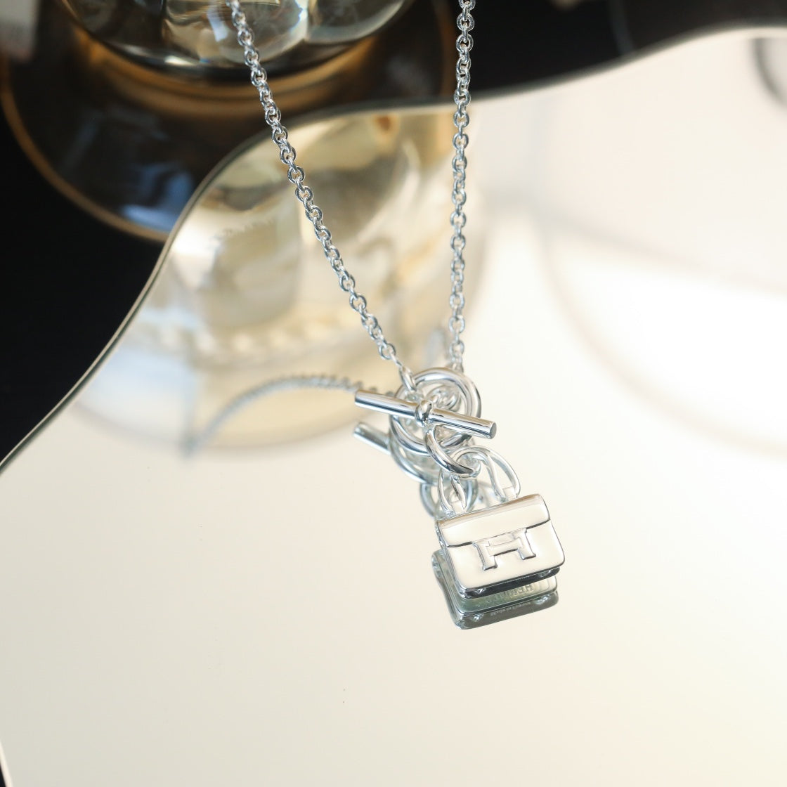 [Rosla Jewelry]POP H PEDANT SILVER NECKLACE