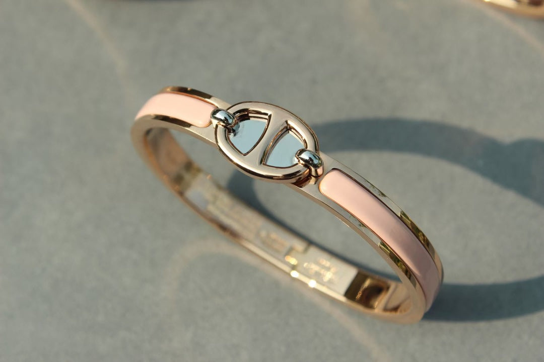 [Rosla Jewelry]CLIC CHAINE PINK GOLD BRACELET