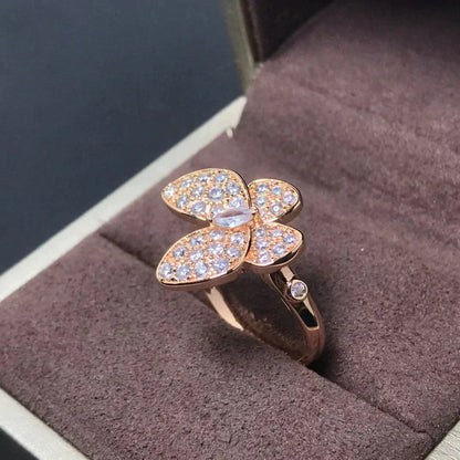 [Rosla Jewelry]BUTTERFLY PINK GOLD DIAMOND RING