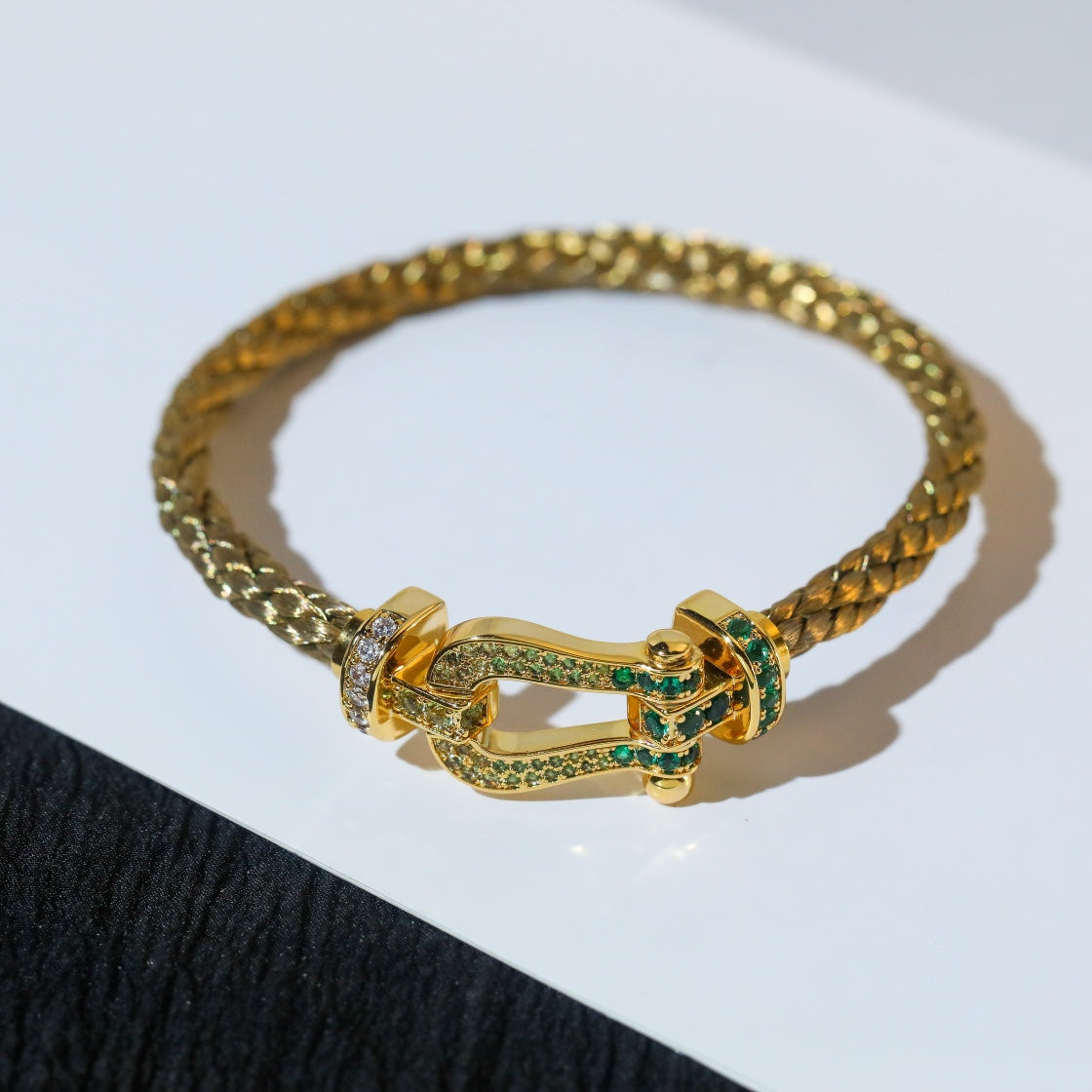 [Rosla Jewelry]FORCE 10 GOLD GREEN DIAMOND PAVED