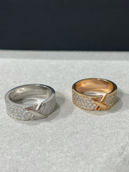 [Rosla Jewelry]LIENS EVIDENCE PINK GOLD DIAMOND PAVED RING