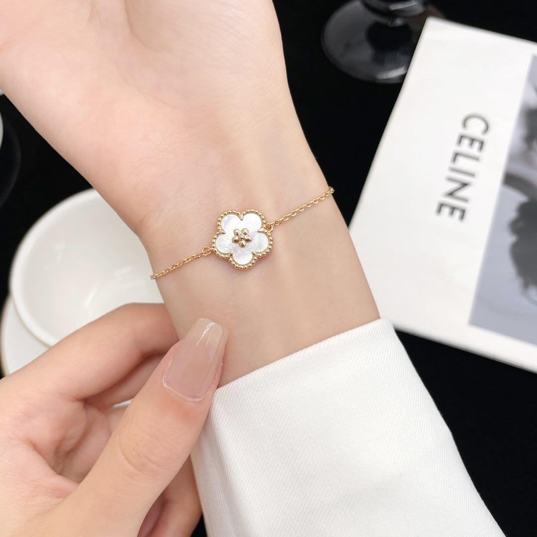 [Rosla Jewelry]LUCKY SPRING ROSE GOLD MOP BRACELET