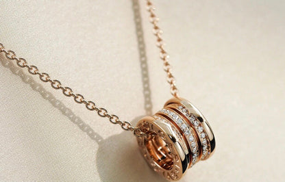 [Rosla Jewelry]ZERO 1 PINK GOLD DIAMOND NECKLACE