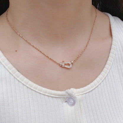 [Rosla Jewelry]FORCE 10 PINK GOLD DIAMOND NECKLACE