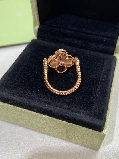 [Rosla Jewelry]CLOVER RIVERSIBLE ROSE GOLD RING