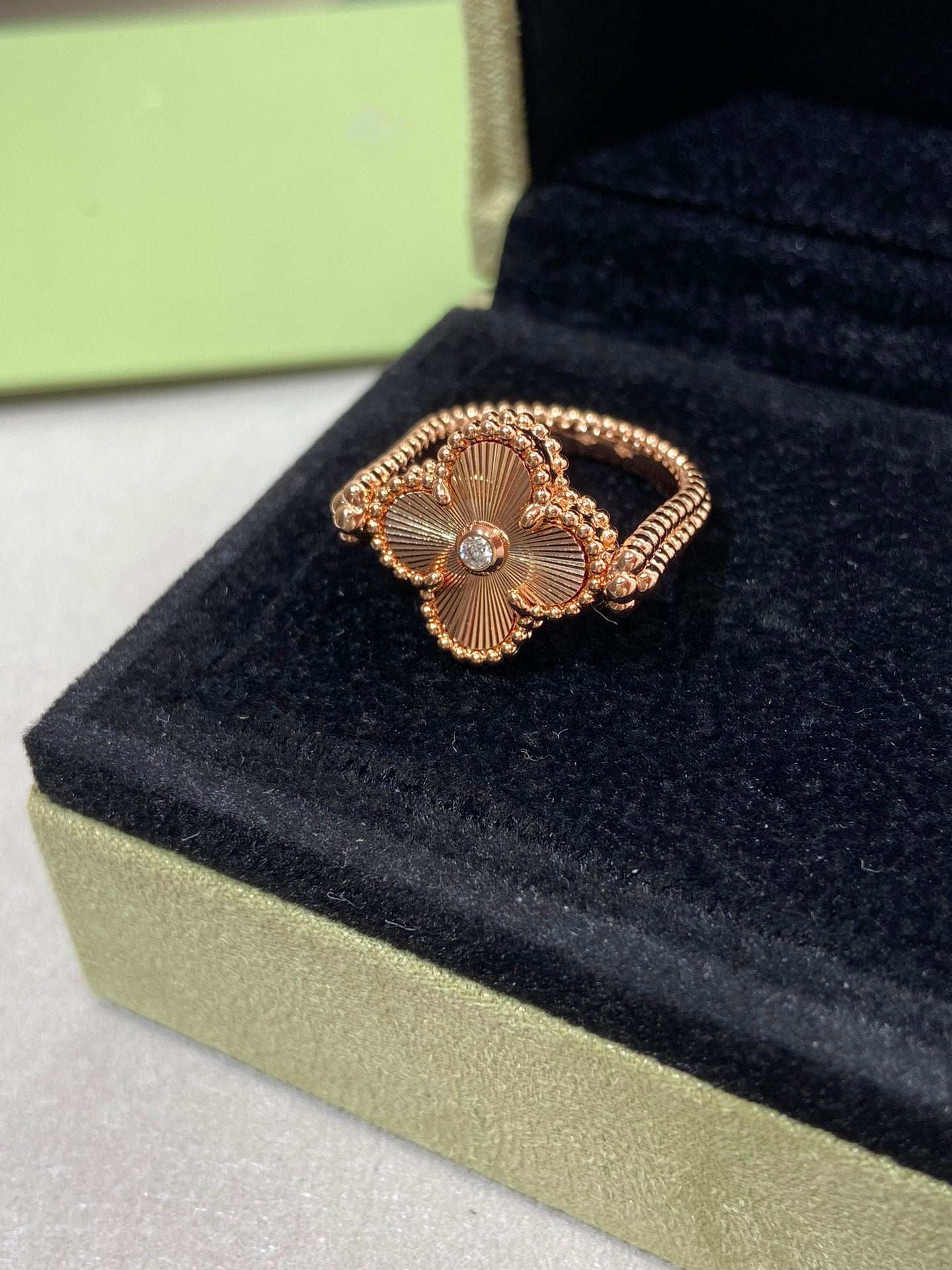 [Rosla Jewelry]CLOVER RIVERSIBLE ROSE GOLD RING