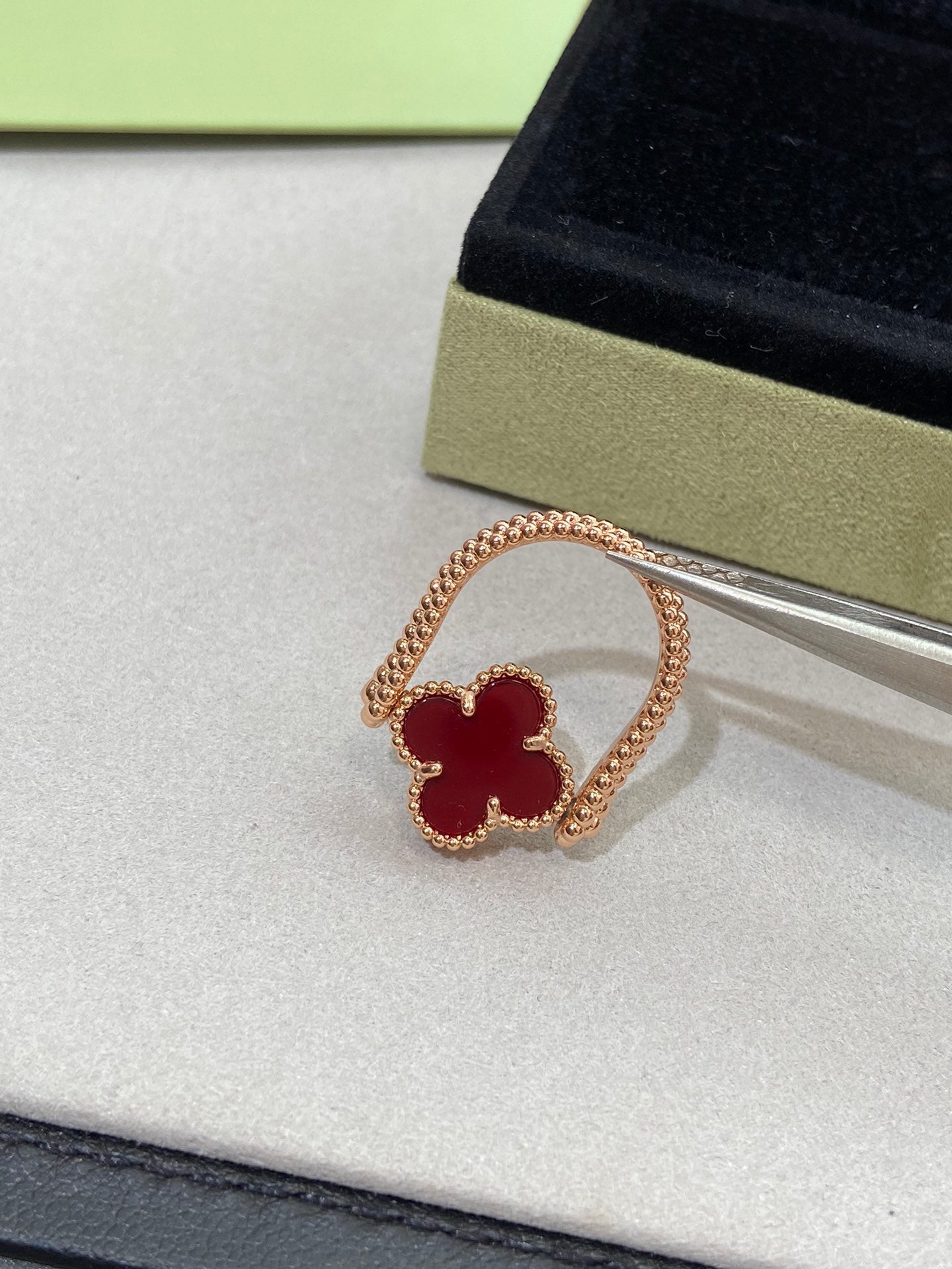 [Rosla Jewelry]CLOVER RIVERSIBLE ROSE GOLD RING