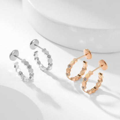 [Rosla Jewelry]BEE LOVE DIAMOND HOOP EARRINGS