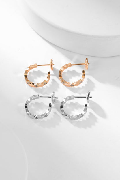 [Rosla Jewelry]BEE LOVE DIAMOND HOOP EARRINGS