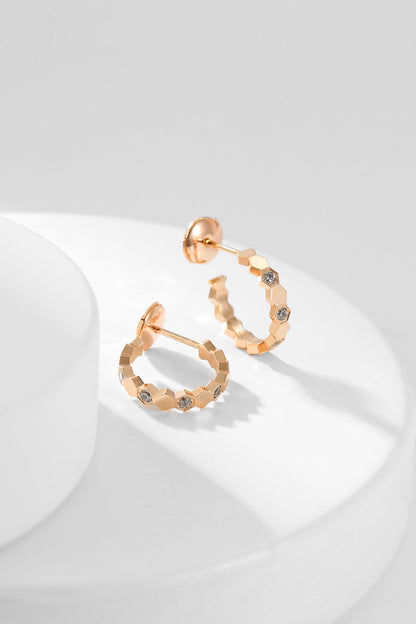 [Rosla Jewelry]BEE LOVE DIAMOND HOOP EARRINGS