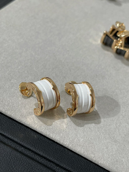 [Rosla Jewelry]ZERO 1 PINK GOLD CERAMIC EARRINGS