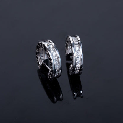 [Rosla Jewelry]ZERO 1 MINI SILVER DIAMOND EARRINGS