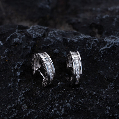 [Rosla Jewelry]ZERO 1 MINI SILVER DIAMOND EARRINGS