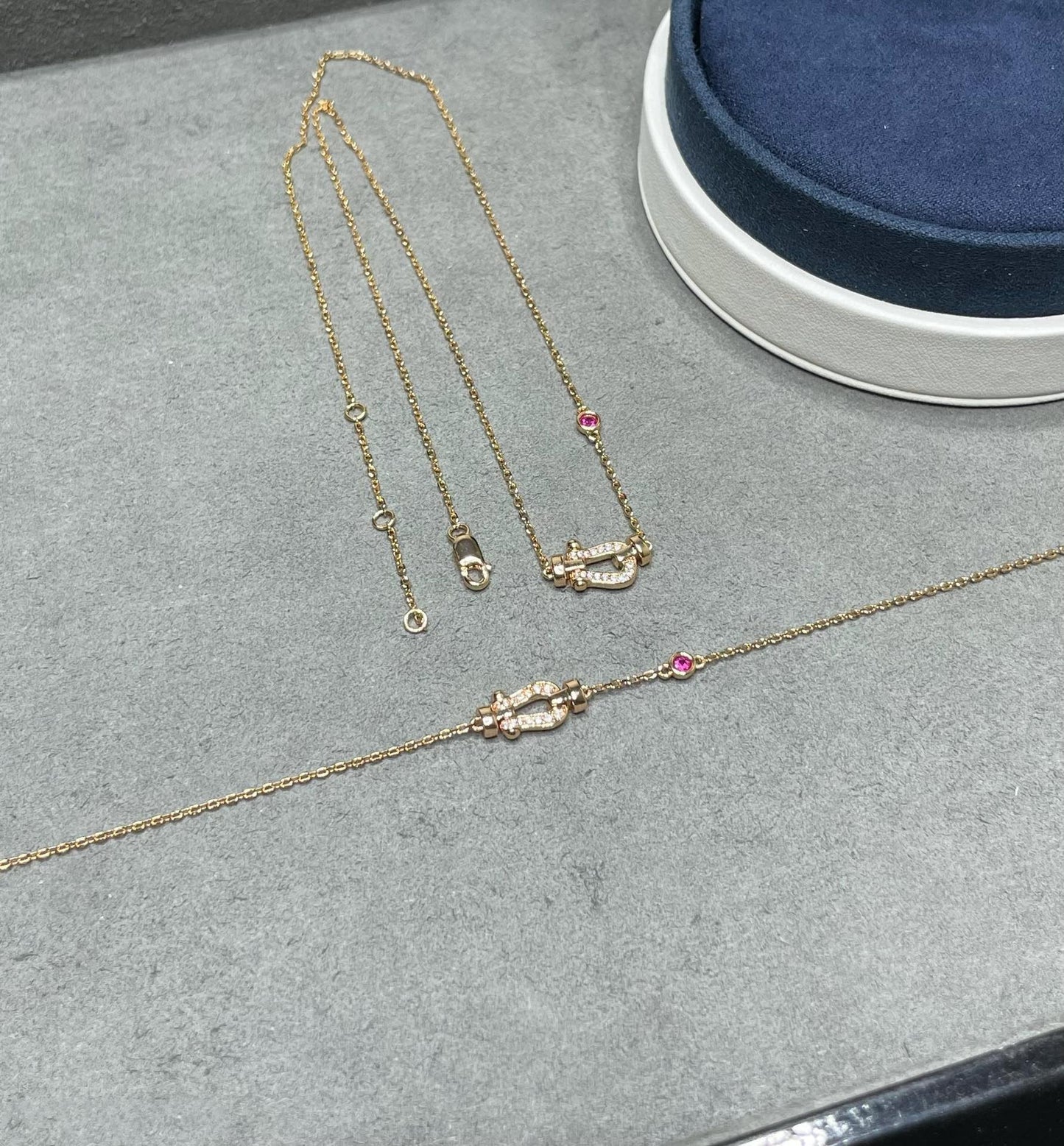 [Rosla Jewelry]FORCE 10 DIAMOND PINK GOLD NECKLACE