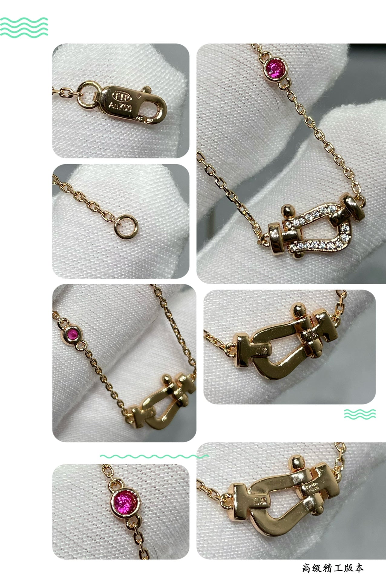 [Rosla Jewelry]FORCE 10 DIAMOND PINK GOLD NECKLACE