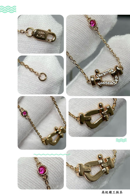 [Rosla Jewelry]FORCE 10 DIAMOND PINK GOLD NECKLACE