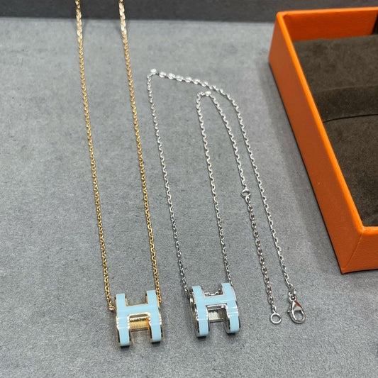 [Rosla Jewelry]POP H SKY BLUE NECKLACE