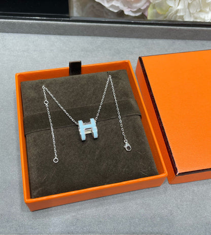 [Rosla Jewelry]POP H SKY BLUE NECKLACE