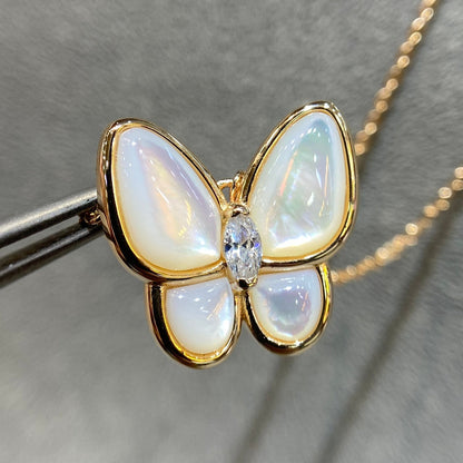 [Rosla Jewelry]BUTTERFLY MOP DIAMOND NECKLACE