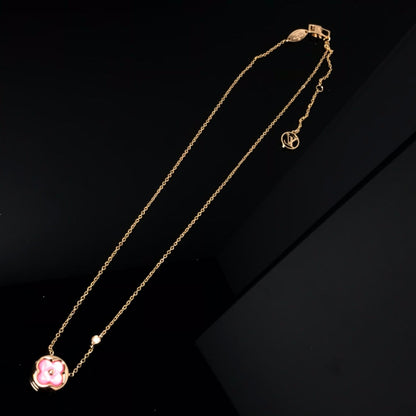 [Rosla Jewelry]COLOR BLOSSOM PINK MOP SUN GOLD NECKLACE