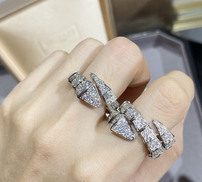 [Rosla Jewelry]SERPENTI LARGE RING SILVER DIAMOND PAVED