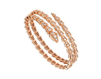 [Rosla Jewelry]SERPENTI BRACELET PINK GOLD DIAMOND DOUBLE ROW