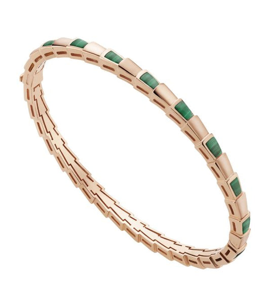 [Rosla Jewelry]SERPENTI BRACELET PINK GOLD MALACHITE