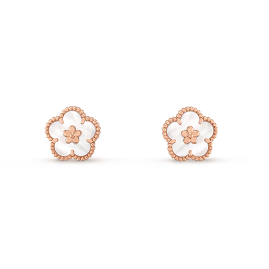 [Rosla Jewelry]LUCKY PINK GOLD WHITE MOP EARRINGS