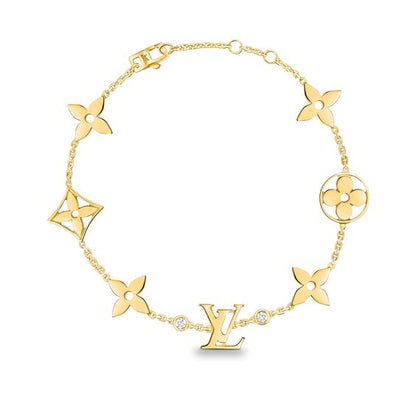 [Rosla Jewelry]STAR AND SUN 7 MOTIFS GOLD BRACELET