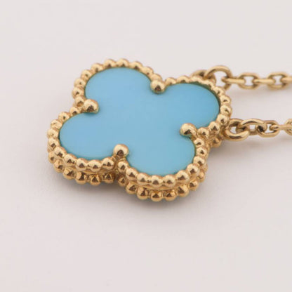 [Rosla Jewelry]CLOVER 15MM VINTAGE TURQUOISE NECKLACE