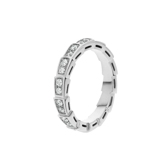 [Rosla Jewelry]SERPENTI RING SILVER DIAMOND PAVED 3MM