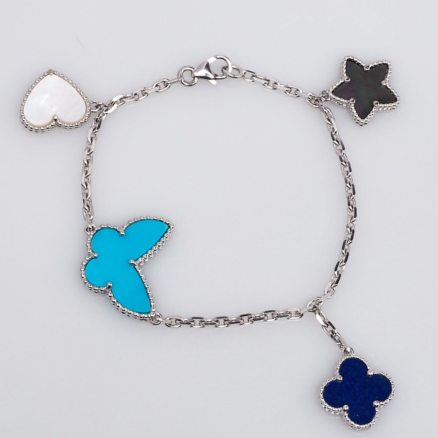 [Rosla Jewelry]LUCKY SPRING SILVER BRACELET 4 MOTIF