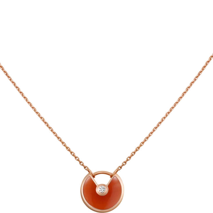 [Rosla Jewelry]AMULETTE GOLD CARNELIAN ONYX NECKLACE