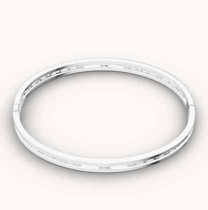 [Rosla Jewelry]ZERO 1 SPIRAL LOGO SILVER BRACELET