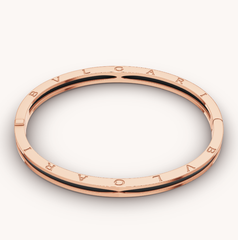 [Rosla Jewelry]ZERO 1 PINK GOLD WITH BLACK CERAMIC BRACELET