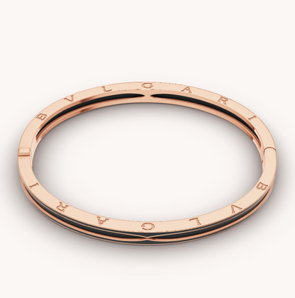 [Rosla Jewelry]ZERO 1 PINK GOLD WITH MATTE BLACK CERAMIC BRACELET