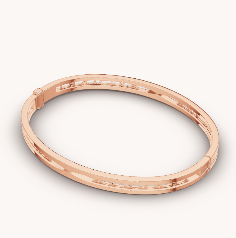 [Rosla Jewelry]ZERO 1 SPIRAL LOGO PINK GOLD BRACELET