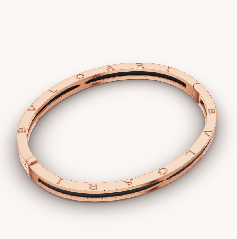 [Rosla Jewelry]ZERO 1 PINK GOLD WITH BLACK CERAMIC BRACELET