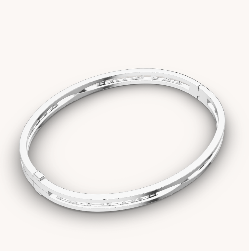 [Rosla Jewelry]ZERO 1 SPIRAL LOGO SILVER BRACELET