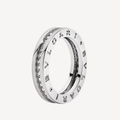 [Rosla Jewelry]ZERO 1 ONE-BAND PAVED DIAMONDS ON THE SPIRAL RING