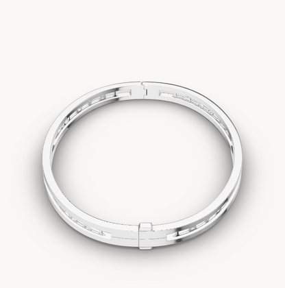 [Rosla Jewelry]ZERO 1 SPIRAL LOGO SILVER BRACELET